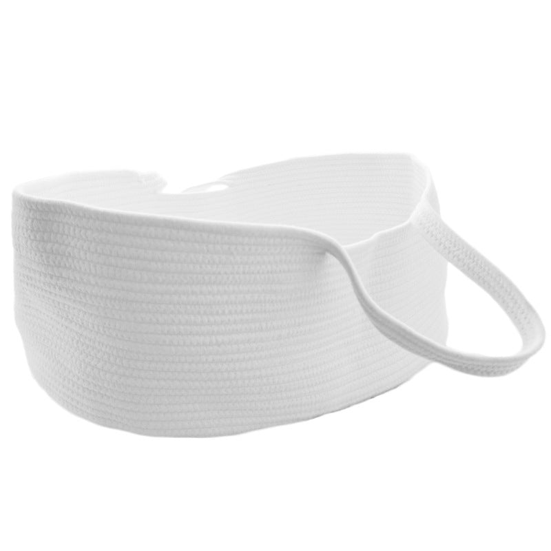 Tiny&Thrive Baby Changing Basket – European Style Cotton Rope Crib for Kids