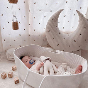Tiny&Thrive Baby Changing Basket – European Style Cotton Rope Crib for Kids