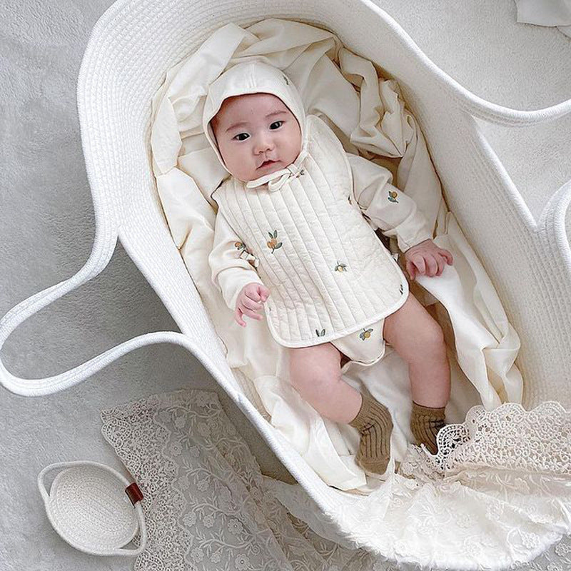 Tiny&Thrive Baby Changing Basket – European Style Cotton Rope Crib for Kids
