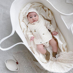 Tiny&Thrive Baby Changing Basket – European Style Cotton Rope Crib for Kids