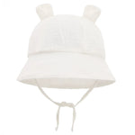 Baby Hats with Rabbit Ears – Cotton Sun Hat for Boys & Girls | Adjustable Bucket Cap for Infants 3–12 Months | Summer Beach Outdoor Hats