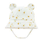 Baby Hats with Rabbit Ears – Cotton Sun Hat for Boys & Girls | Adjustable Bucket Cap for Infants 3–12 Months | Summer Beach Outdoor Hats
