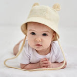 Baby Hats with Rabbit Ears – Cotton Sun Hat for Boys & Girls | Adjustable Bucket Cap for Infants 3–12 Months | Summer Beach Outdoor Hats