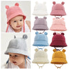 Baby Hats with Rabbit Ears – Cotton Sun Hat for Boys & Girls | Adjustable Bucket Cap for Infants 3–12 Months | Summer Beach Outdoor Hats