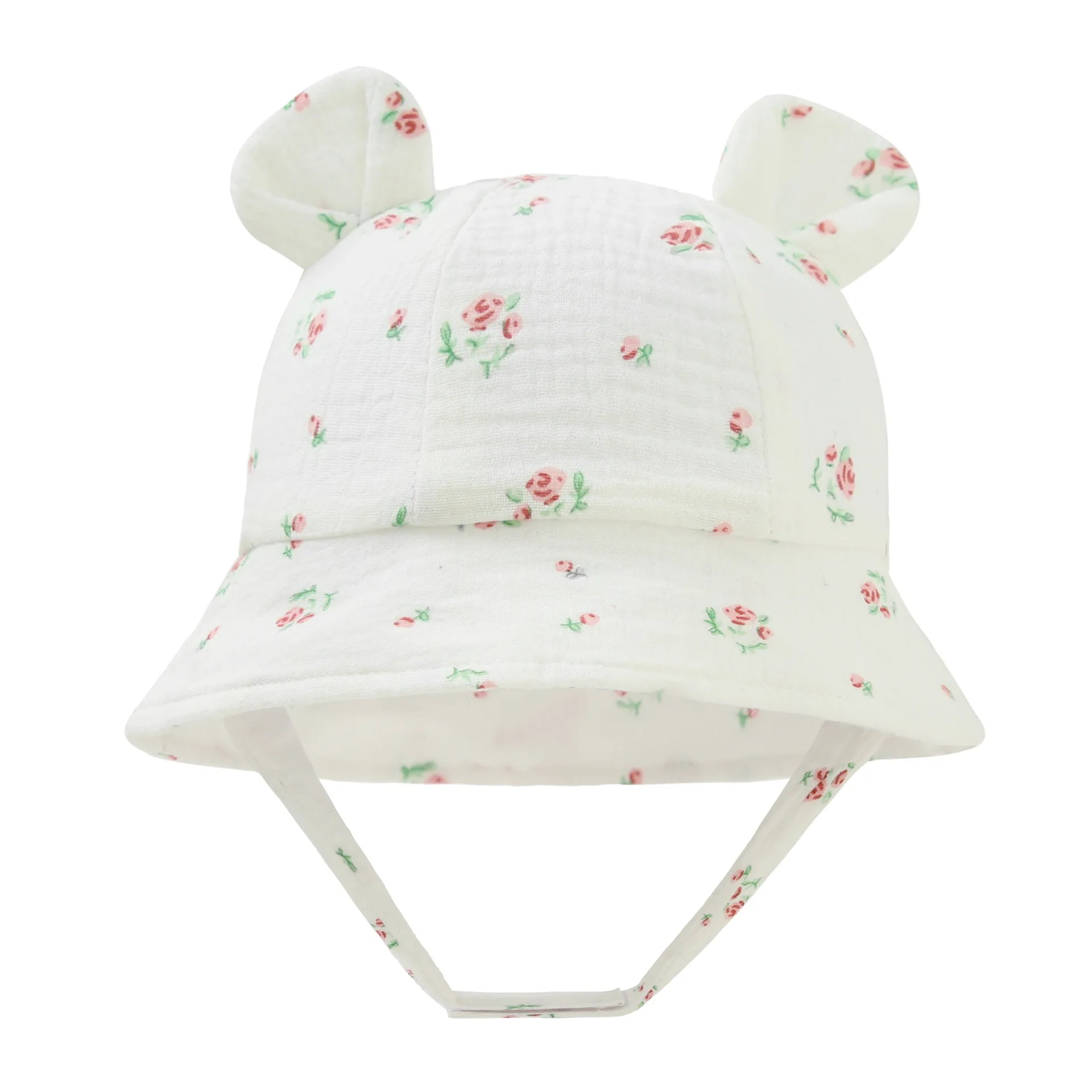 Baby Hats with Rabbit Ears – Cotton Sun Hat for Boys & Girls | Adjustable Bucket Cap for Infants 3–12 Months | Summer Beach Outdoor Hats