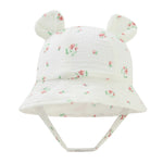 Baby Hats with Rabbit Ears – Cotton Sun Hat for Boys & Girls | Adjustable Bucket Cap for Infants 3–12 Months | Summer Beach Outdoor Hats