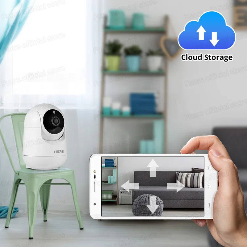 FUERS 4K 8MP Baby Monitor – Tuya Smart WiFi IP Camera with AI Tracking & Adjustable Bracket for Indoor Security & Baby Surveillance