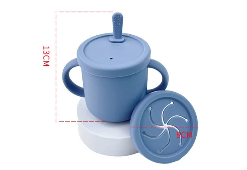 Baby Bowls Suction Set – Silicone Feeding Set with Straw Cup, Plate, Spoon & Fork | Non-Toxic Toddler Tableware