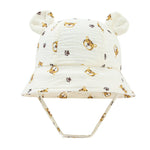 Baby Hats with Rabbit Ears – Cotton Sun Hat for Boys & Girls | Adjustable Bucket Cap for Infants 3–12 Months | Summer Beach Outdoor Hats