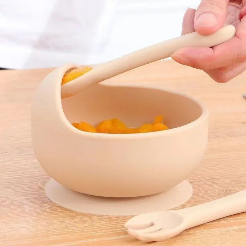 Baby Bowls Suction Set – Silicone Feeding Set with Straw Cup, Plate, Spoon & Fork | Non-Toxic Toddler Tableware