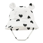 Baby Hats with Rabbit Ears – Cotton Sun Hat for Boys & Girls | Adjustable Bucket Cap for Infants 3–12 Months | Summer Beach Outdoor Hats