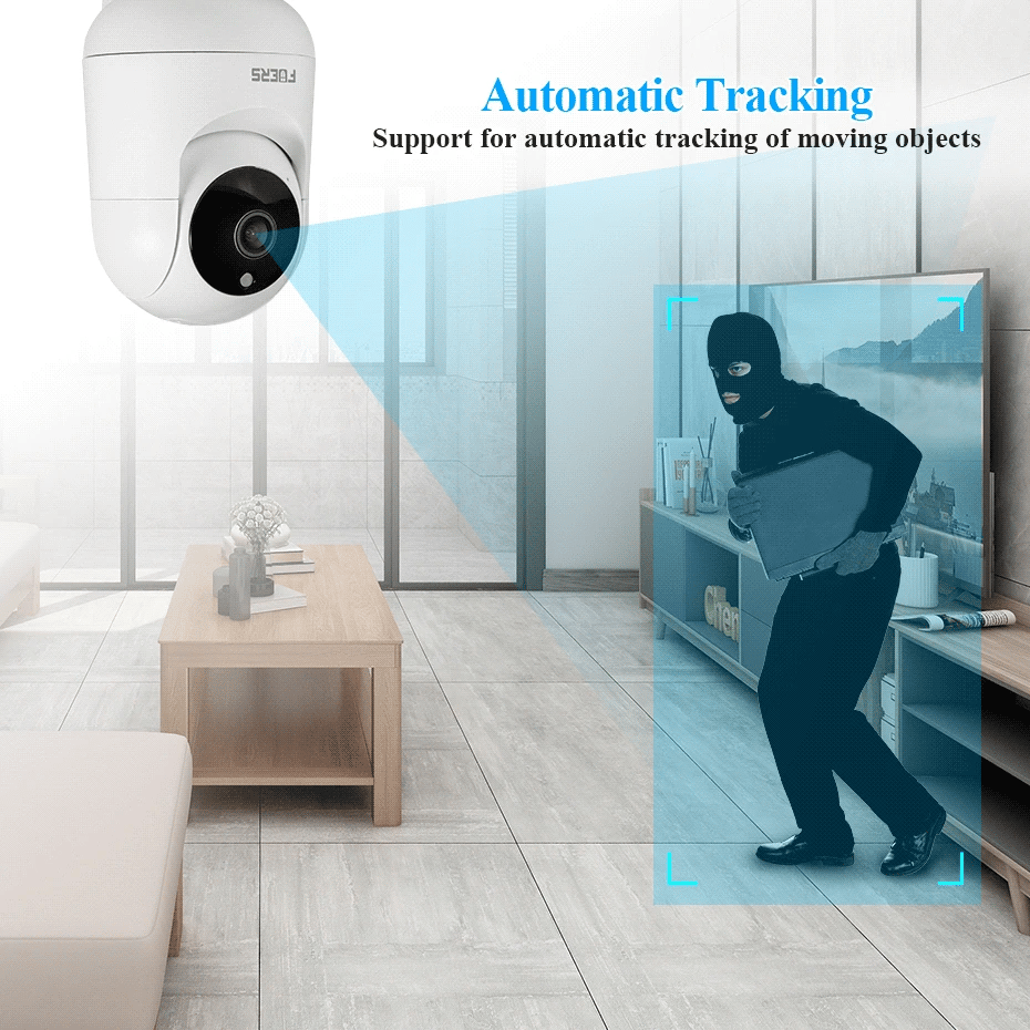 FUERS 4K 8MP Baby Monitor – Tuya Smart WiFi IP Camera with AI Tracking & Adjustable Bracket for Indoor Security & Baby Surveillance