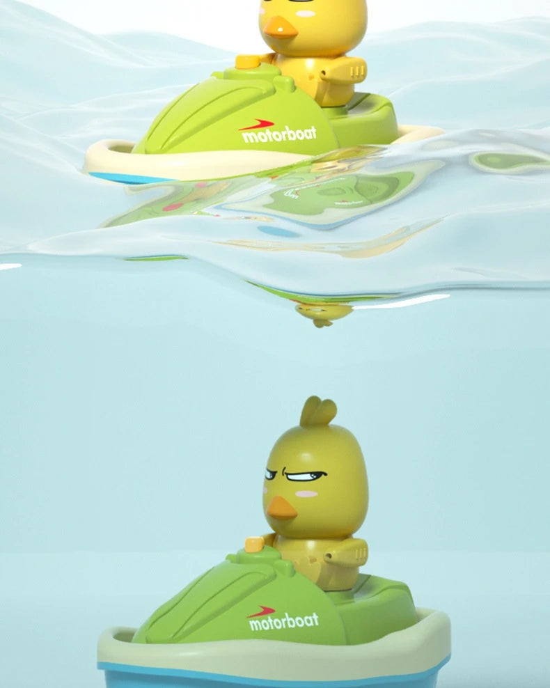 Cute Duck Toys Bathing Boat Set – 3 Emotional Ducks with LED Light & Auto Water Spray – Interactive Sensory Baby Shower Gift for Toddlers