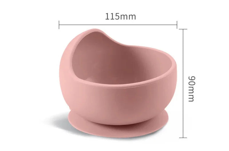 Baby Bowls Suction Set – Silicone Feeding Set with Straw Cup, Plate, Spoon & Fork | Non-Toxic Toddler Tableware