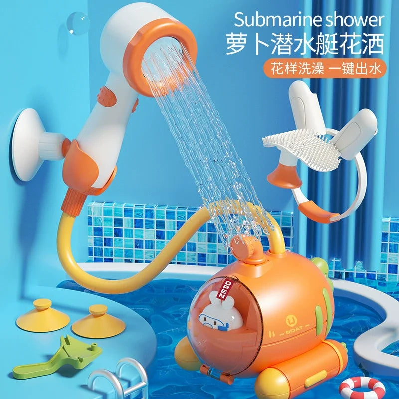 Cute Duck Toys Bathing Boat Set – 3 Emotional Ducks with LED Light & Auto Water Spray – Interactive Sensory Baby Shower Gift for Toddlers