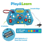 Montessori Busy Board – Educational Travel Toy for Toddlers Ages 3–6 | Sensory Learning Activity Board for Boys & Girls