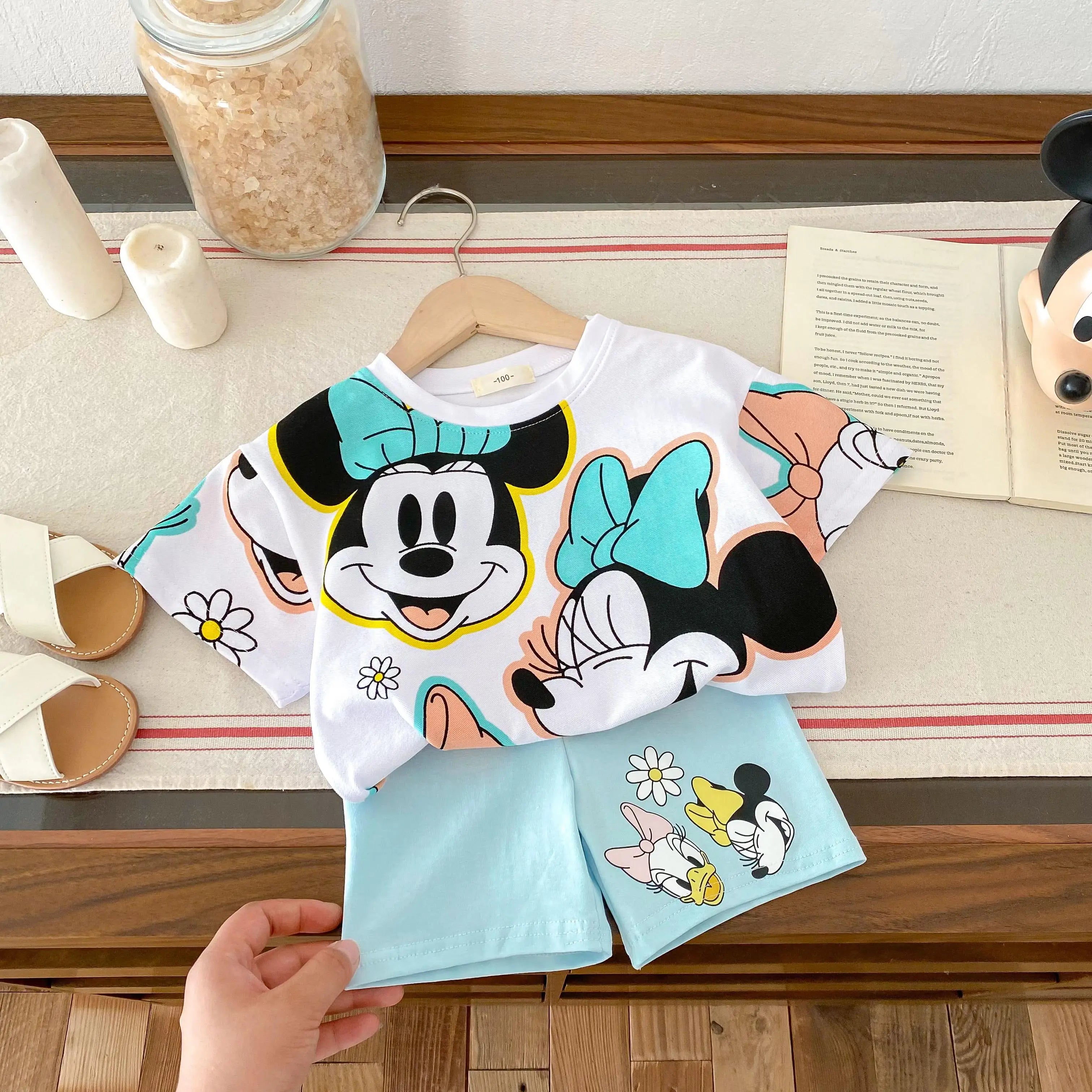 Trendy Baby Tshirts Set – Summer Cartoon Baby Girl T-Shirt & Shorts Outfit | Cute Kids Clothes for Girls 4–6Y