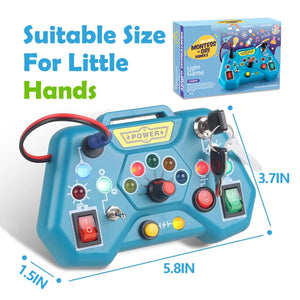 Montessori Busy Board – Educational Travel Toy for Toddlers Ages 3–6 | Sensory Learning Activity Board for Boys & Girls