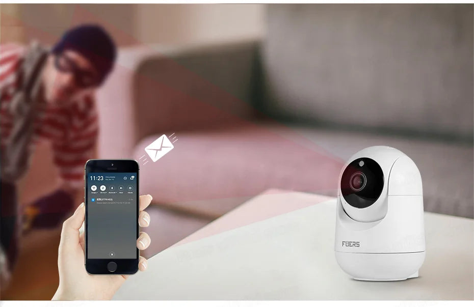 FUERS 4K 8MP Baby Monitor – Tuya Smart WiFi IP Camera with AI Tracking & Adjustable Bracket for Indoor Security & Baby Surveillance
