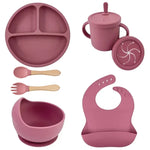 Baby Bowls Suction Set – Silicone Feeding Set with Straw Cup, Plate, Spoon & Fork | Non-Toxic Toddler Tableware