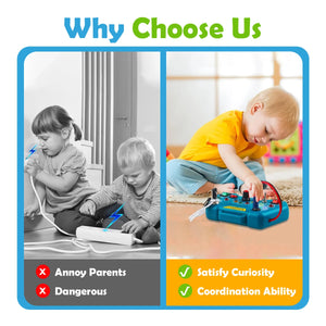 Montessori Busy Board – Educational Travel Toy for Toddlers Ages 3–6 | Sensory Learning Activity Board for Boys & Girls