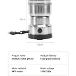 Electric Herb Grinder – 300ml Mini Stainless Steel Spice & Grain Mill | Coffee, Pepper, Baby Food Pulverizer with 4 Blades