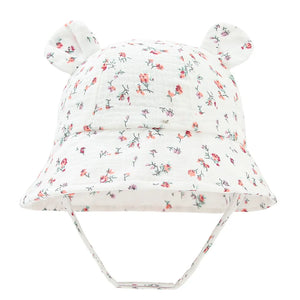 Baby Hats with Rabbit Ears – Cotton Sun Hat for Boys & Girls | Adjustable Bucket Cap for Infants 3–12 Months | Summer Beach Outdoor Hats