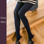 Velvet High Waist Compression Stockings – Adjustable Compression Pantyhose with Belly Support & Thermal Lining