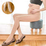 Velvet High Waist Compression Stockings – Adjustable Compression Pantyhose with Belly Support & Thermal Lining