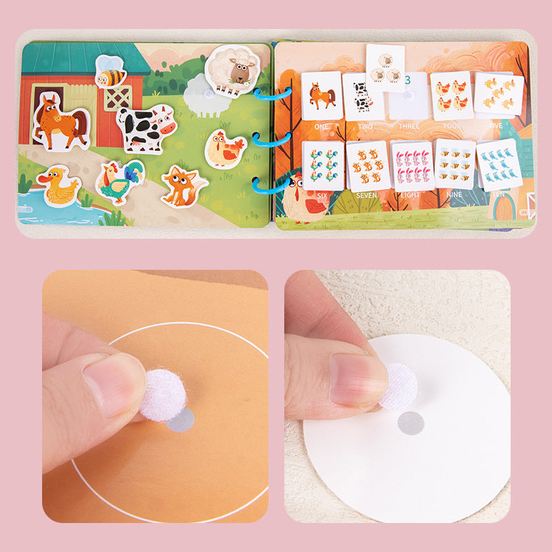 Tiny&Thrive Sticker Activity Book – Educational Animal Puzzle Book for Kids