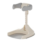 Beige and gray adjustable stand on a white background