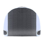 Gray and white chair backrest on a white background