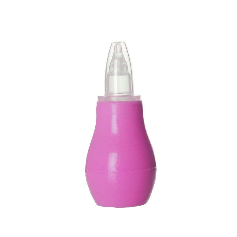 Purple bottle with a clear nozzle on a white background