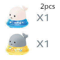 Two small toy figures, one blue and one yellow, with text indicating quantity on a white background.