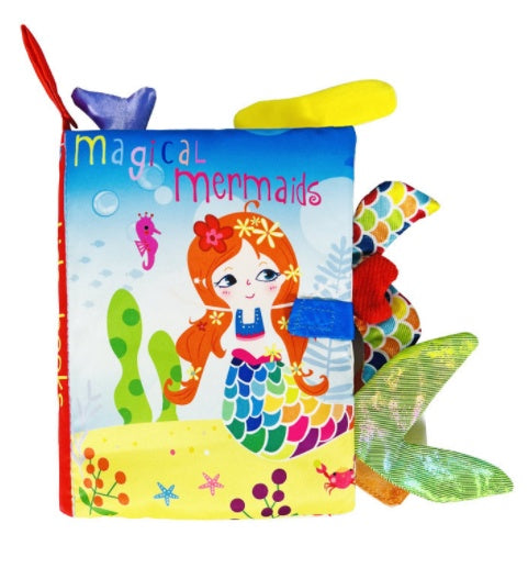 Colorful children's book titled 'Magical Mermaids' with a mermaid illustration on a white background.