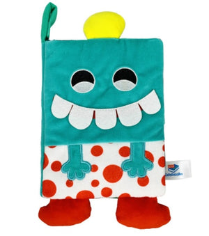 Toy book with a monster design on a white background