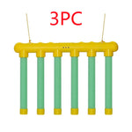 Yellow and green plastic structure with '3PC' text on a white background