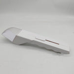 White electronic device on a gray background
