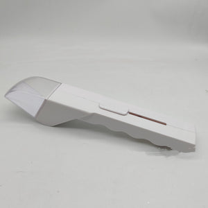 White electronic device on a gray background