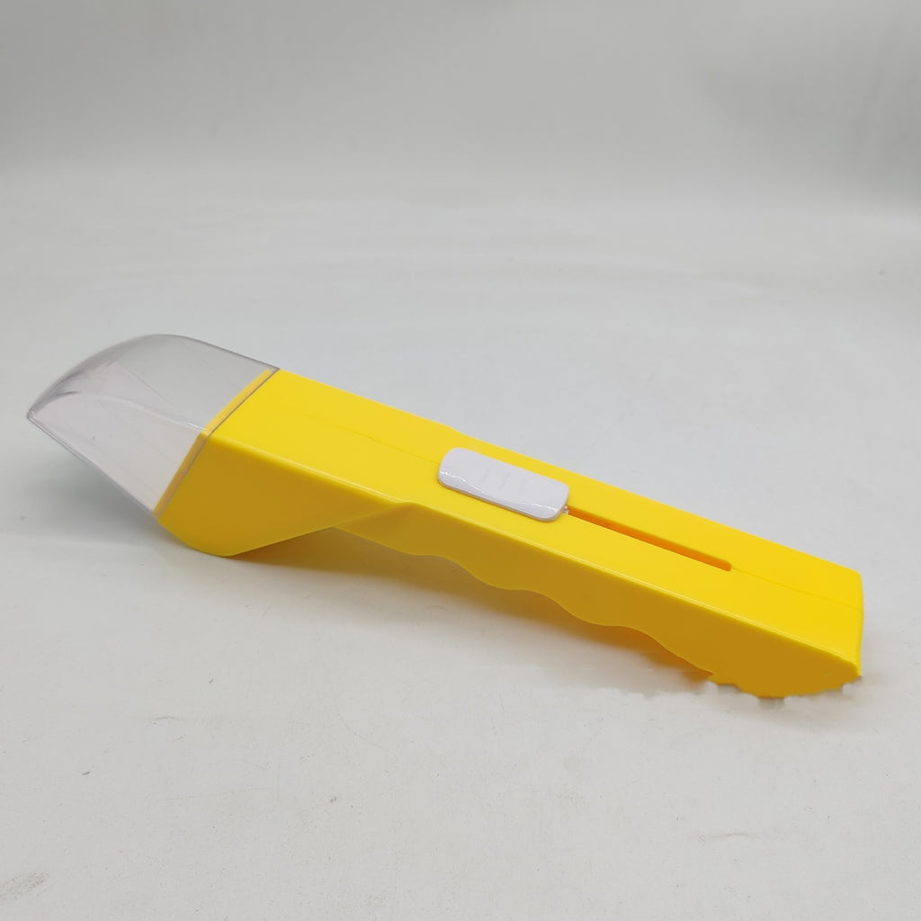 Yellow utility knife on a white background