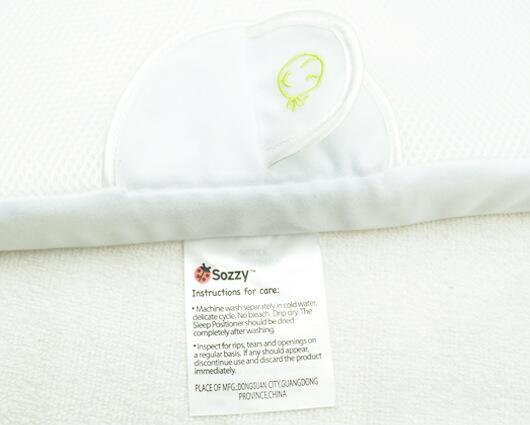 Close-up of a Sozzy product label on a white background