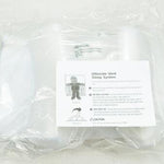 Packaged product with a label on a white background