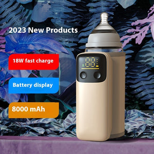 Portable electronic device with charging specifications against a colorful underwater background