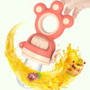 Red ice cream maker with a cartoon design on a white background