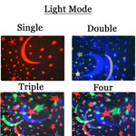 Light mode display with single, double, triple, and four light configurations.