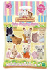 Sylvanian Families baby shopping series packaging with figures and accessories.
